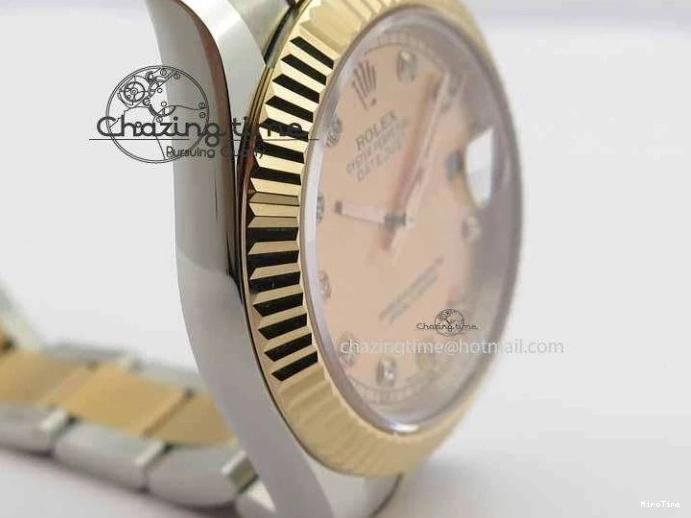 MiroTime 0201 DateJust II 41mm SS RG BP Maker Best Edition RG Diam Dial On SS RG Bracelet SA Efficient 3712